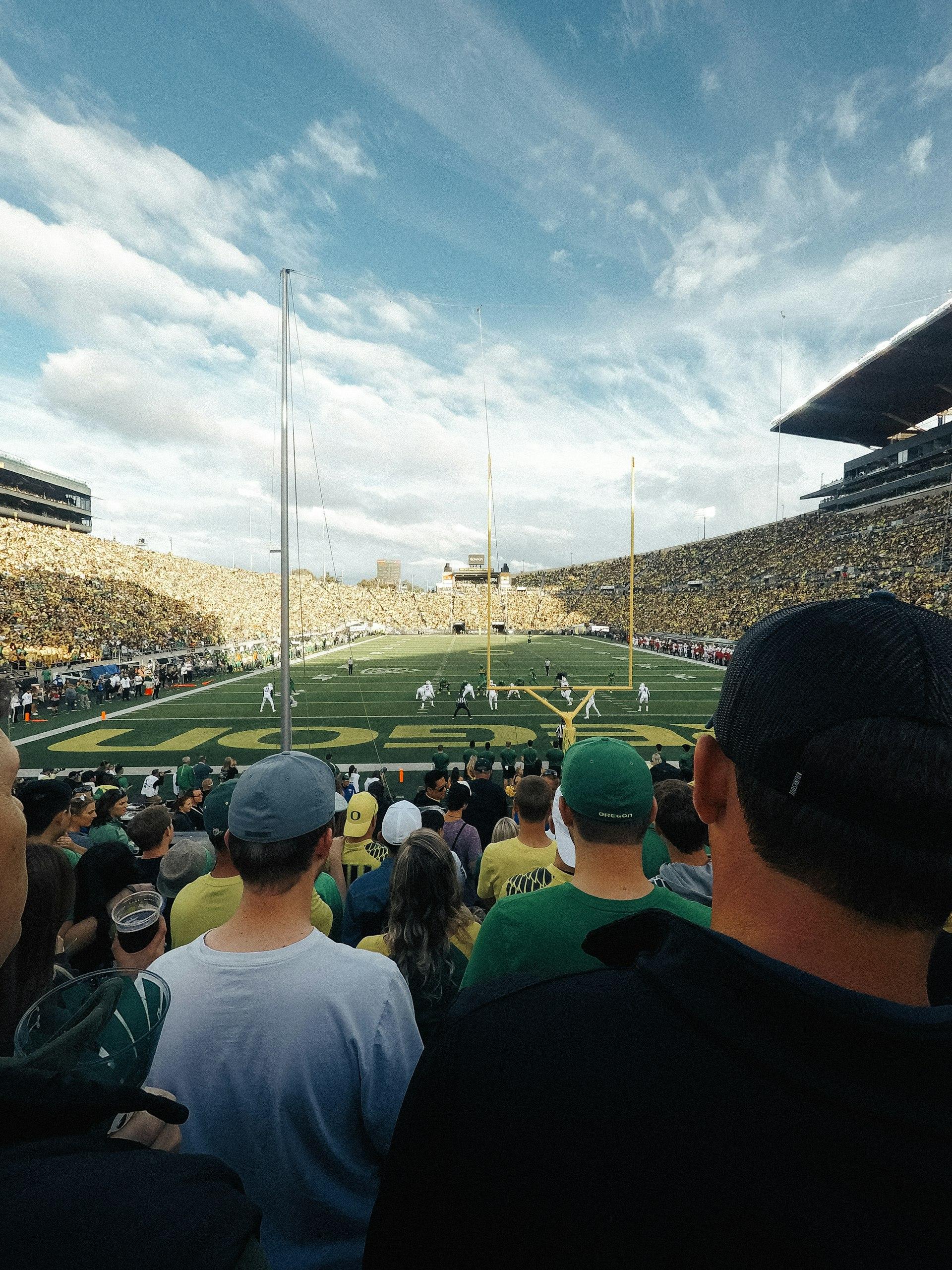 Oregon Ducks game inside Autzen Stadium, Eugene