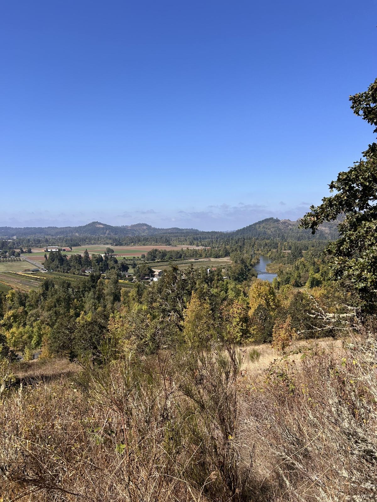 Willamette Valley view from the Mount Pisgah hike near Eugene, Oregon